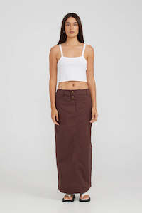 Charlie Holiday: Xanthe Maxi Skirt | Chocolate