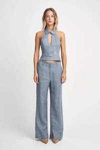 OWNLEY Baxter Linen Pant | Slate