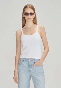 Base Rib Thin Tank | White