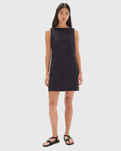 ASSEMBLY LABEL Nadine Linen Mini Dress | Black