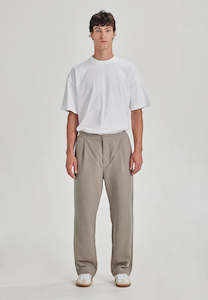 COMMONERS Linen/Cotton Pleat Front Pant | Smoke