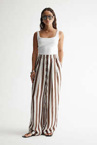 ELKA COLLECTIVE Lumi Pant | Chocolate Stripe