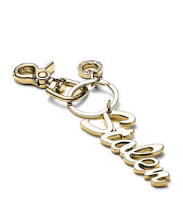 Stolen Script Keyring | Gold