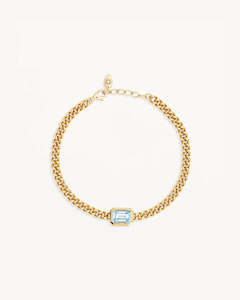 BY CHARLOTTE Calm Your Soul Topaz Curb Bracelet | 18k Gold Vermeil