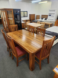 Woodpecker Rutherford recycled rimu 7 pcs dining suite The Heart Of Rimu Furniture co