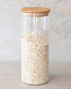 Kitchenware manufacturing - glass: Glass & Bamboo Jar 1800ml