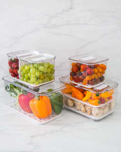 Kitchenware manufacturing - glass: Fridge Container with Drainage Set