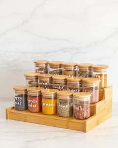 Kitchenware manufacturing - glass: Spice Jars & Spice Rack Set