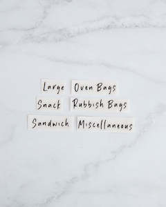 Sandwich Bag Organiser Labels Set (small)