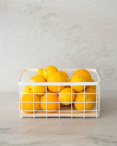 Basket with Wooden Tray