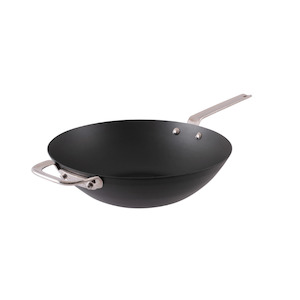 Woks: Scanpan Black Iron Carbon Steel Wok 30cm