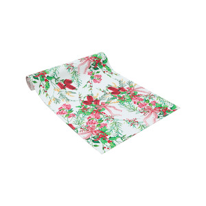 Table Runners: Maxwell & Williams Festive Flora Cotton Table Runner 150cm x 33cm