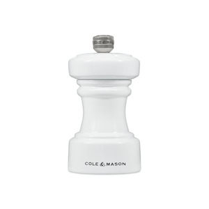 Cole & Mason Hoxton White Gloss Salt Mill 10cm