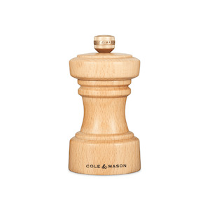 Salt Pepper: Cole & Mason Hoxton Natural Beech Salt Mill 10cm