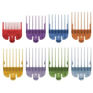 Wahl #1 - #8 Color Coded Plastic Guide Comb Set