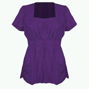 EZ Care Babydoll Top - Plum