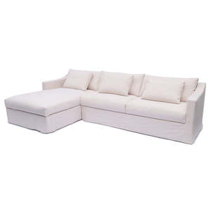 Fabric Sofas: Monet Chaise Suite Ivory