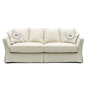 Valencia Fabric 3 Seater White