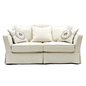 Valencia Fabric 2 Seater White