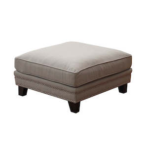 Oxford Fabric Ottoman Stone