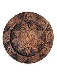 Modern Bohemian: Rattan Platter Dark Brown - Two Sizes