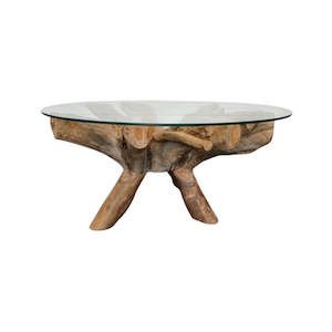 Tables: Teak Round Coffee Table