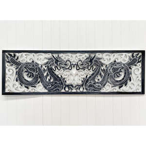 Wall Decor: Carved Dragon Panel 180x70