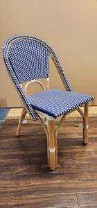 Barcelona Cane Dining Chair - Boatswain Blue and White