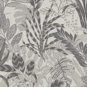 Metropolitan Stories: Capetown Jungle Wallpaper - Grey/White