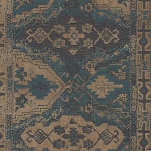 Marrakesh Carpet Wallpaper - Blue Black