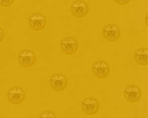 Medusa Heads Wallpaper (Versace 3 Collection) - Yellow