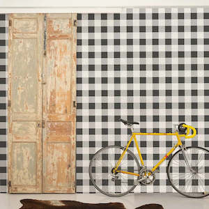 Large Gingham  Wallpaper