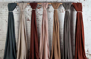 Clearance: Kingslea Wide Width Linen Curtain Fabric - Large Roll Price