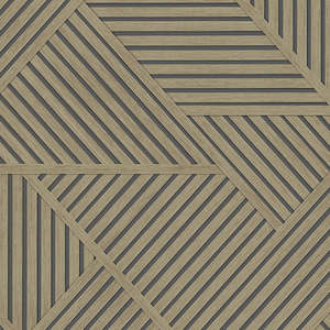 Sample - Elba - Geometric Wood Panel Wallpaper - Natural