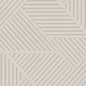 Sample - Elba - Geometric Wood Panel Wallpaper - Cream