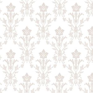 Hudiksvall Floral Geo Wallpaper - White