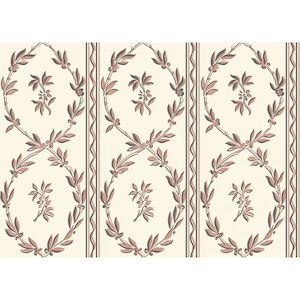 Laurel Wreaths Wallpaper - Red