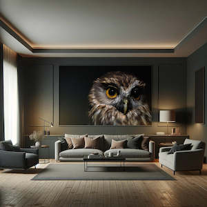 Morepork Owl Mural Wallpaper