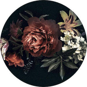 Circular Mural - Drama Queen Floral Wallpaper