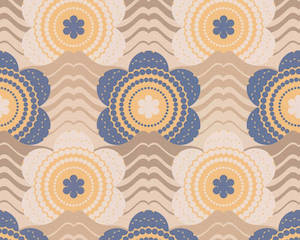 Retro Elegance Wallpaper - Blue