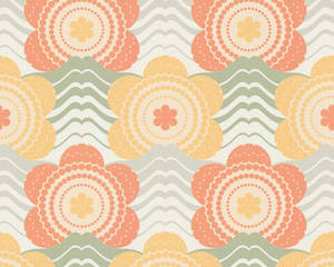 Retro Elegance Wallpaper - Orange