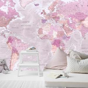 World Map Mural - 6 Colours