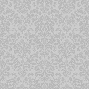 Satin Wallpaper - Silver/Grey