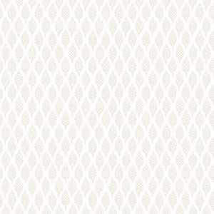 Dun Diamond Leaves Wallpaper - White