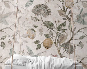 In The Lemon Tree - Custom Sized Wallpaper Mural (per m2) - Sepia