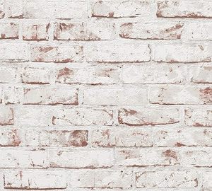 Brick Wallpaper - New England Rustic White