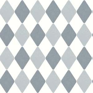 Danser Harlequin Wallpaper - Aquamarine & Powder Blue