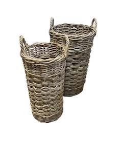 Round Rattan Umbrella Baskets