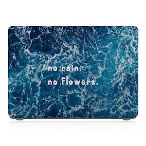 Macbook Case - Positive Quote - No Rain No Flowers