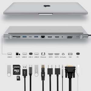 Surface Laptop Case Best Sellers: 12-in-1 USB-C Hub Docking Station for Macbook